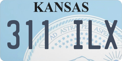 KS license plate 311ILX
