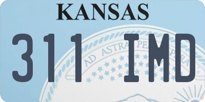 KS license plate 311IMD