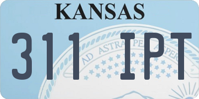 KS license plate 311IPT