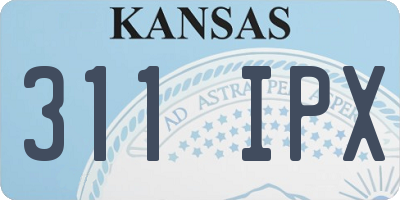 KS license plate 311IPX