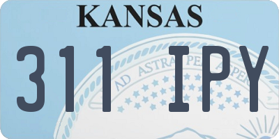 KS license plate 311IPY