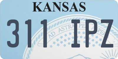 KS license plate 311IPZ