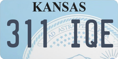 KS license plate 311IQE
