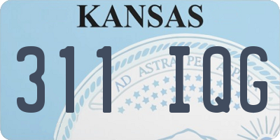 KS license plate 311IQG