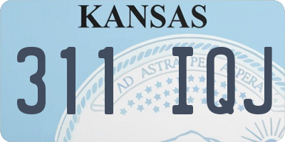 KS license plate 311IQJ