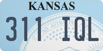 KS license plate 311IQL