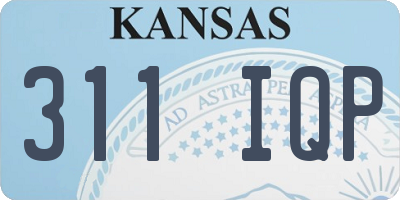 KS license plate 311IQP