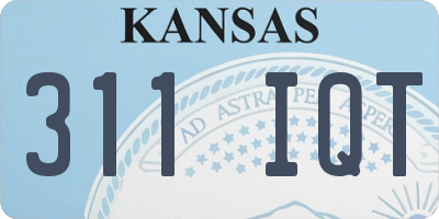 KS license plate 311IQT