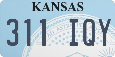 KS license plate 311IQY