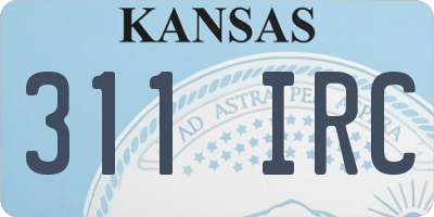 KS license plate 311IRC