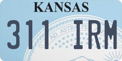 KS license plate 311IRM