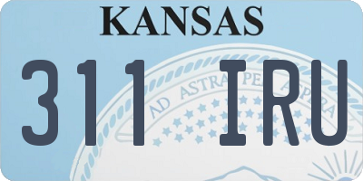 KS license plate 311IRU