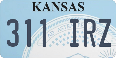 KS license plate 311IRZ