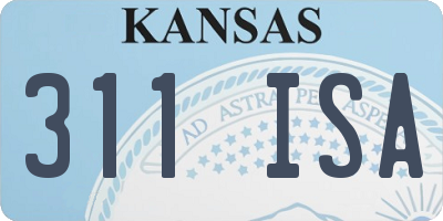 KS license plate 311ISA