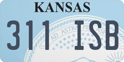 KS license plate 311ISB