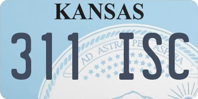 KS license plate 311ISC