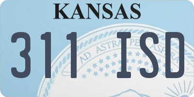 KS license plate 311ISD
