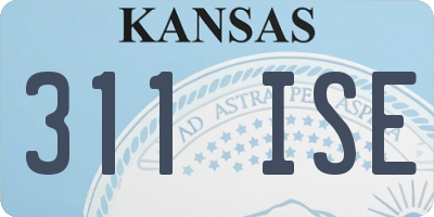 KS license plate 311ISE