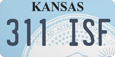 KS license plate 311ISF