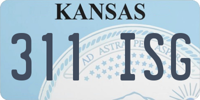 KS license plate 311ISG