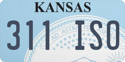 KS license plate 311ISO