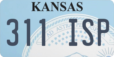 KS license plate 311ISP