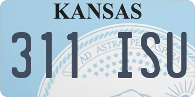 KS license plate 311ISU