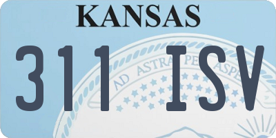 KS license plate 311ISV