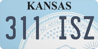 KS license plate 311ISZ