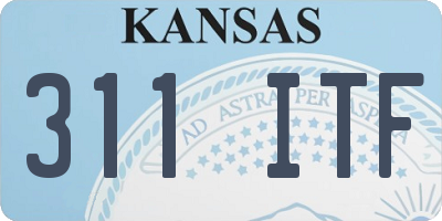 KS license plate 311ITF