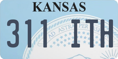 KS license plate 311ITH