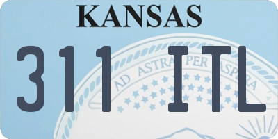 KS license plate 311ITL