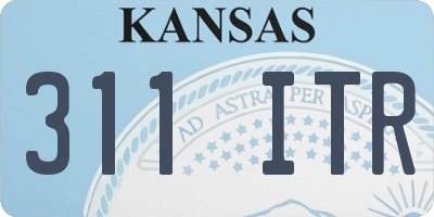 KS license plate 311ITR