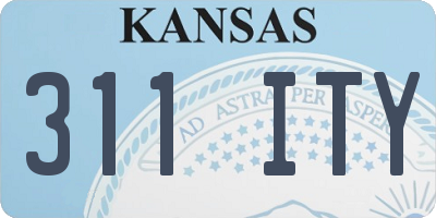KS license plate 311ITY