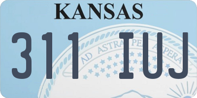 KS license plate 311IUJ