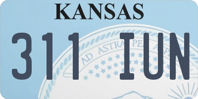 KS license plate 311IUN