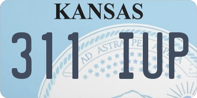 KS license plate 311IUP