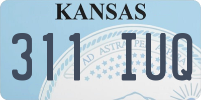 KS license plate 311IUQ
