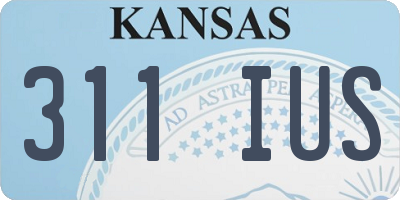 KS license plate 311IUS