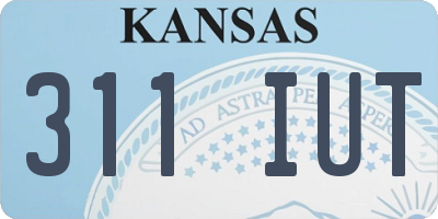 KS license plate 311IUT