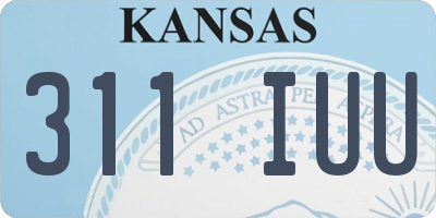 KS license plate 311IUU