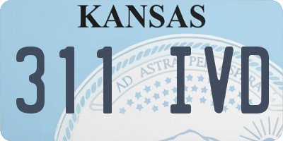 KS license plate 311IVD