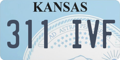 KS license plate 311IVF