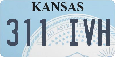 KS license plate 311IVH