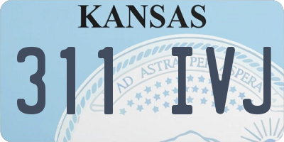 KS license plate 311IVJ