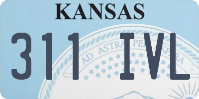 KS license plate 311IVL