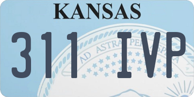 KS license plate 311IVP