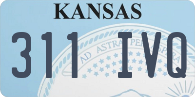 KS license plate 311IVQ