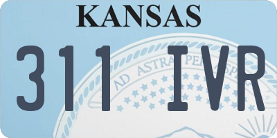 KS license plate 311IVR