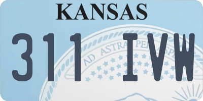 KS license plate 311IVW